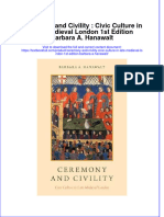 Textbook Ceremony and Civility Civic Culture in Late Medieval London 1St Edition Barbara A Hanawalt Ebook All Chapter PDF