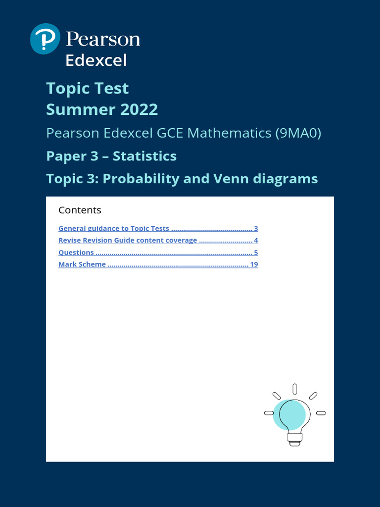 9MA0 A Level Maths Papers 31 Topic Test 3 | PDF | Mathematics ...