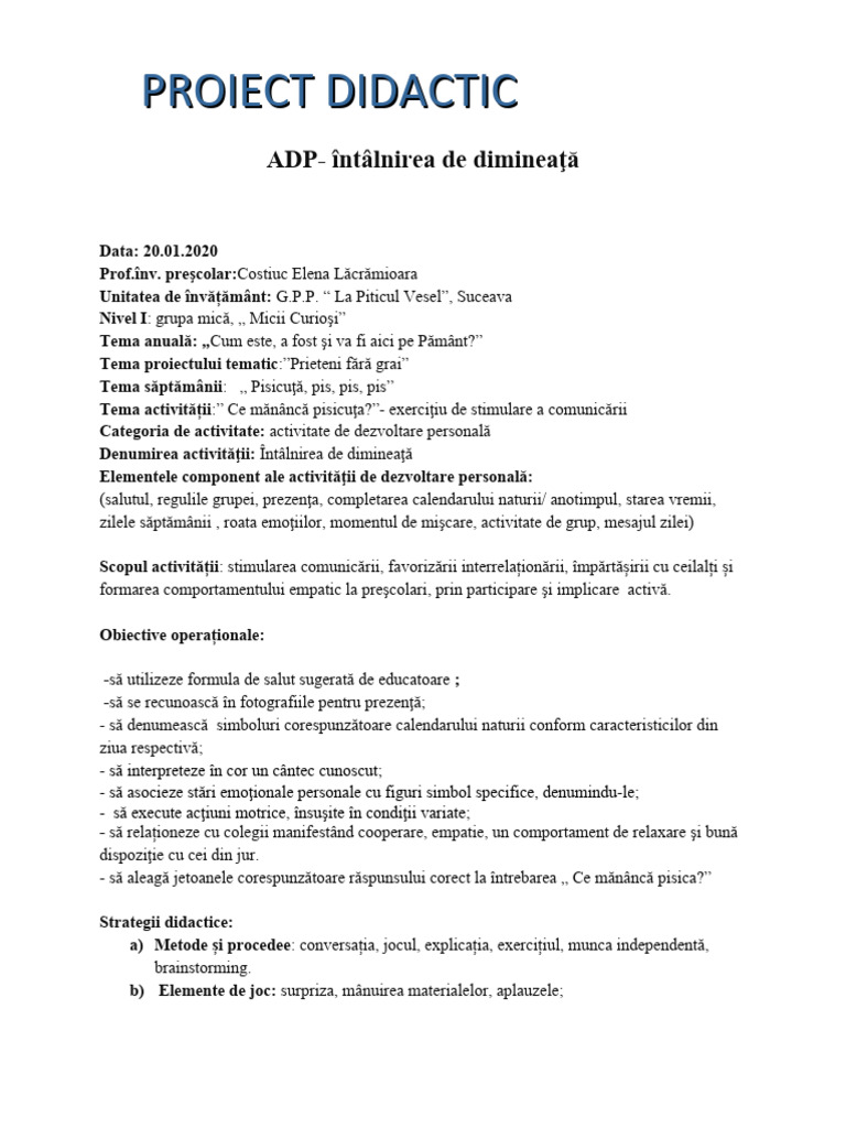 Proiect ADP | PDF