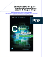 PDF C Templates The Complete Guide Second Edition David Vandevoorde Nicolai M Josuttis Douglas Gregor Ebook Full Chapter