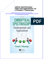 Textbook Chiroptical Spectroscopy Fundamentals and Applications 1St Edition Prasad L Polavarapu Ebook All Chapter PDF