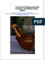 Download textbook Challenges To African Entrepreneurship In The 21St Century 1St Edition Darko Opoku ebook all chapter pdf 