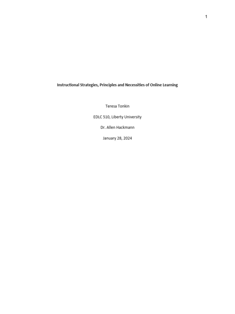 Online Learning Strategies & Principles | PDF | Educational Technology ...