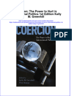 Textbook Coercion The Power To Hurt in International Politics 1St Edition Kelly M Greenhill Ebook All Chapter PDF