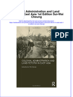 Download textbook Colonial Administration And Land Reform In East Asia 1St Edition Sui Wai Cheung ebook all chapter pdf 