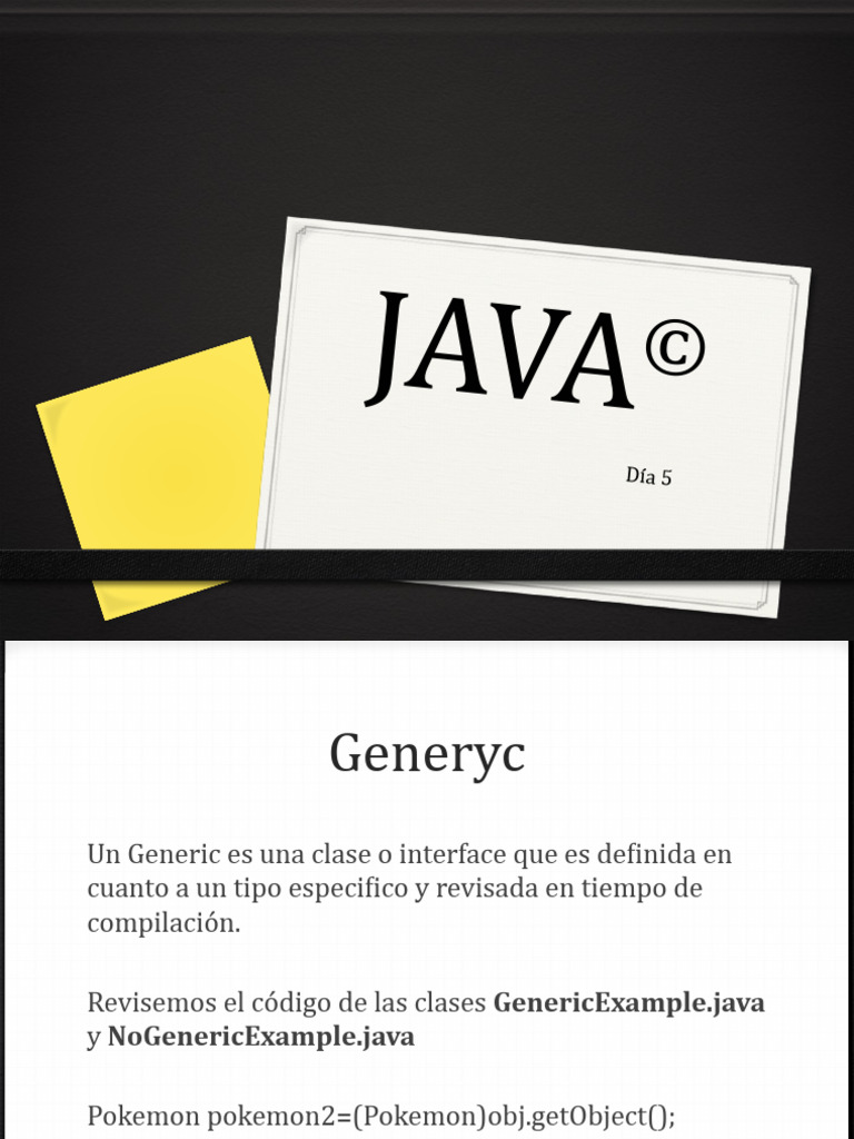 Genéricos en Java: Clases e Interfaces | PDF