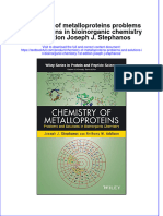 Download textbook Chemistry Of Metalloproteins Problems And Solutions In Bioinorganic Chemistry 1St Edition Joseph J Stephanos ebook all chapter pdf 