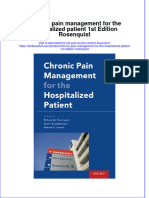 Textbook Chronic Pain Management For The Hospitalized Patient 1St Edition Rosenquist Ebook All Chapter PDF