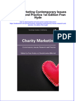 Full Chapter Charity Marketing Contemporary Issues Research and Practice 1St Edition Fran Hyde PDF