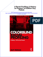Download textbook Colorblind Racial Profiling A History 1974 To The Present 1St Edition Guy Padula ebook all chapter pdf 