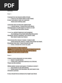 Grade 11 Poem Memory