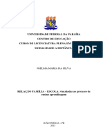 Universidade Federal Da Paraíba Centro de Educação Curso de Licenciatura Plena em Pedagogia Modalidade A Distância