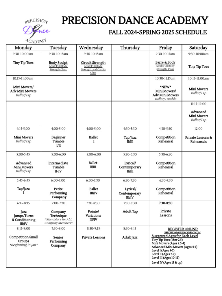 Pda Schedule 2024 2025 PDF Credit Card Debit Card
