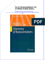 Textbook Chemistry of Nanocontainers 1St Edition Stefan Kubik Auth Ebook All Chapter PDF