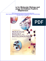 Download full chapter Calculations For Molecular Biology And Biotechnology 3Rd Edition Frank H Stephenson pdf docx