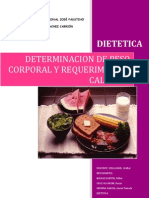 Determinacion de Peso Corporal y Requerimiento Calorico