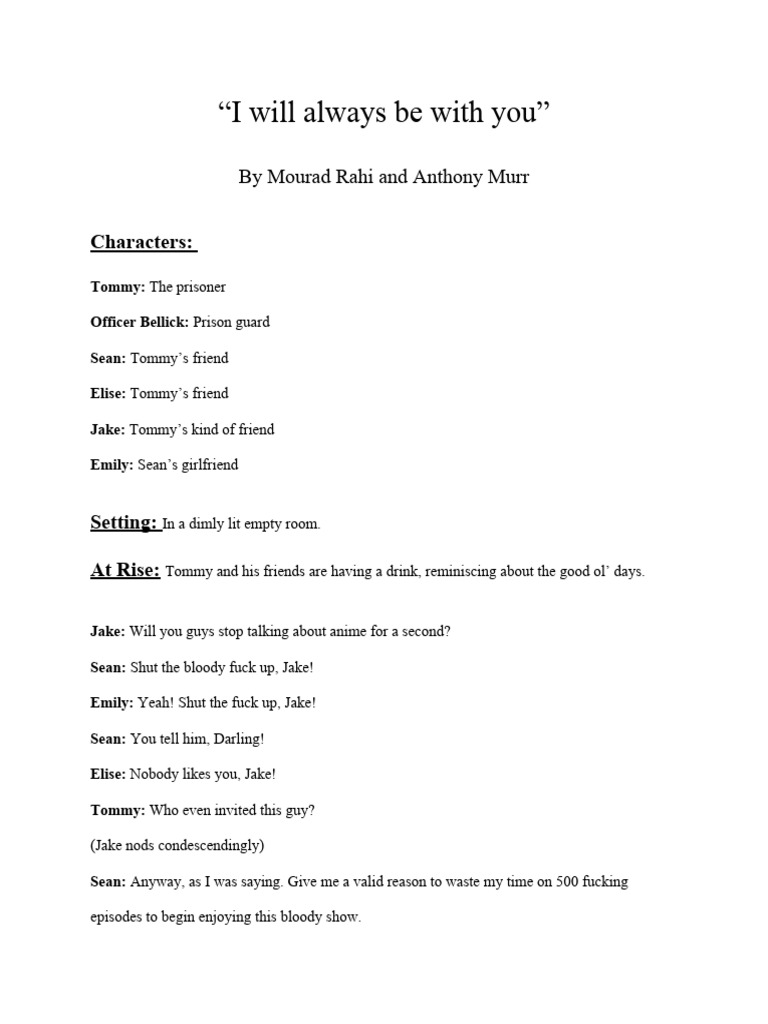 "I Will Always Be With You" Characters PDF