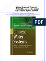 Download textbook Chinese Water Systems Volume 2 Managing Water Resources For Urban Catchments Chaohu Agnes Sachse ebook all chapter pdf 