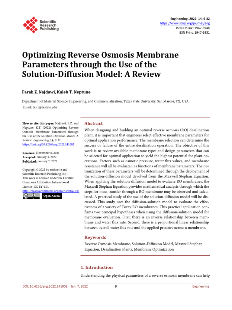 SD Model Derive and Example | PDF | Osmosis | Water Purification