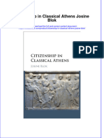 Textbook Citizenship in Classical Athens Josine Blok Ebook All Chapter PDF