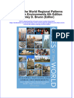 Textbook Cities of The World Regional Patterns and Urban Environments 6Th Edition Stanley D Brunn Editor Ebook All Chapter PDF
