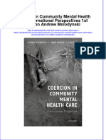 Textbook Coercion in Community Mental Health Care International Perspectives 1St Edition Andrew Molodynski Ebook All Chapter PDF