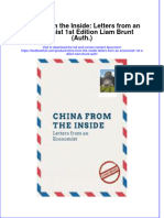 Download textbook China From The Inside Letters From An Economist 1St Edition Liam Brunt Auth ebook all chapter pdf 