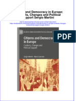 PDF Citizens and Democracy in Europe Contexts Changes and Political Support Sergio Martini Ebook Full Chapter
