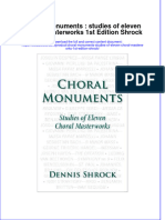 Download textbook Choral Monuments Studies Of Eleven Choral Masterworks 1St Edition Shrock ebook all chapter pdf 