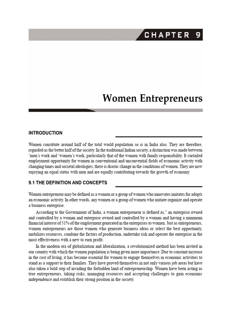 Women Entrepreneurship in India: Overview | PDF | Cost Of Living ...