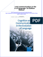 Textbook Cognition and Communication in The Evolution of Language 1St Edition Reboul Ebook All Chapter PDF