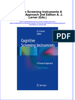 Download textbook Cognitive Screening Instruments A Practical Approach 2Nd Edition A J Larner Eds ebook all chapter pdf 