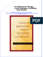 Download textbook Cognitive Behavioral Therapy Techniques And Strategies 1St Edition Amy Wenzel ebook all chapter pdf 