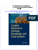 Download textbook Complex Networks In Software Knowledge And Social Systems Milos Savic ebook all chapter pdf 