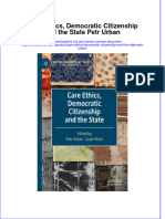 Download full chapter Care Ethics Democratic Citizenship And The State Petr Urban pdf docx