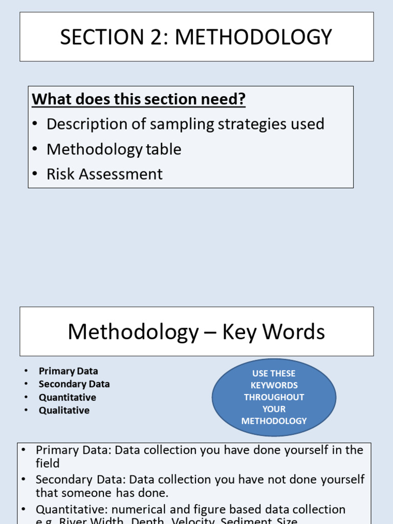 Methodology for Geography NEA | PDF | Sampling (Statistics) | Methodology
