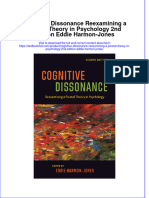 PDF Cognitive Dissonance Reexamining A Pivotal Theory in Psychology 2Nd Edition Eddie Harmon Jones Ebook Full Chapter
