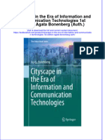 Download textbook Cityscape In The Era Of Information And Communication Technologies 1St Edition Agata Bonenberg Auth ebook all chapter pdf 