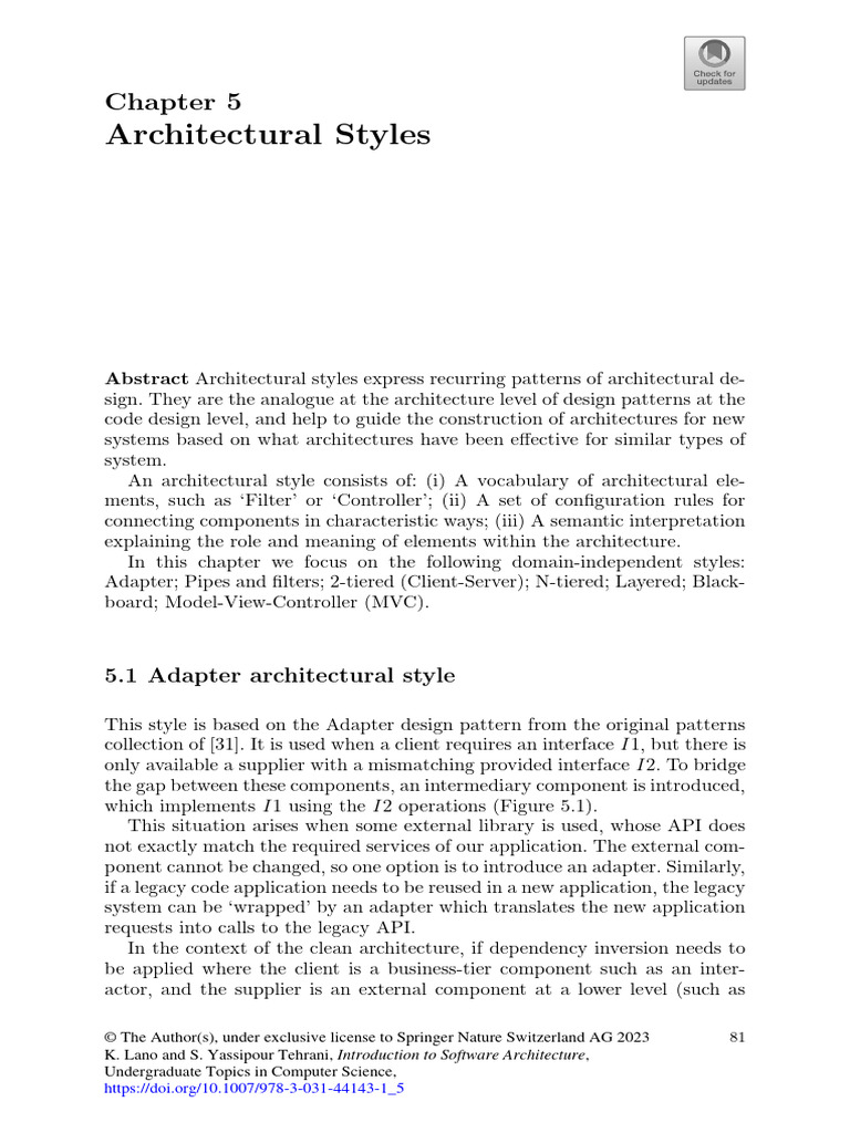 Architectural styles pdf model view controller software development
