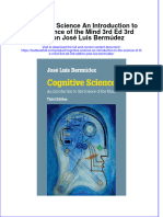 Download pdf Cognitive Science An Introduction To The Science Of The Mind 3Rd Ed 3Rd Edition Jose Luis Bermudez ebook full chapter 