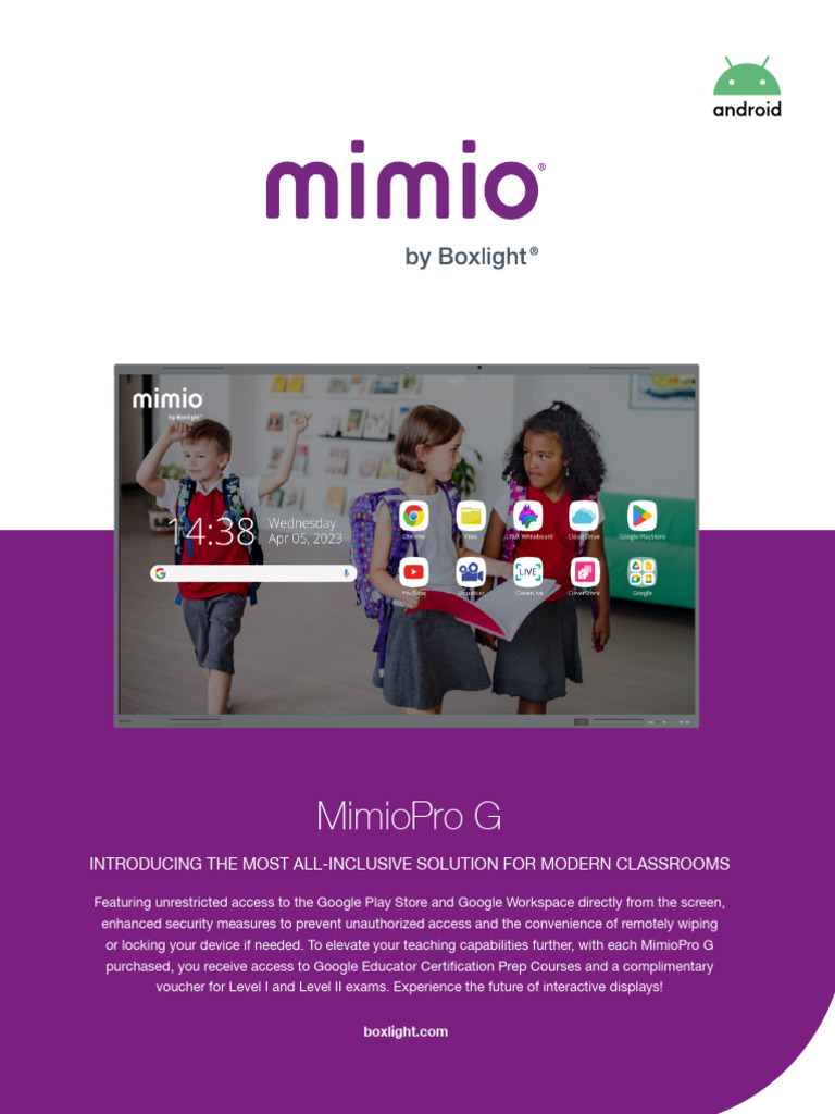 MimioPro G: Smart Classroom Solution | PDF | Usb | Video