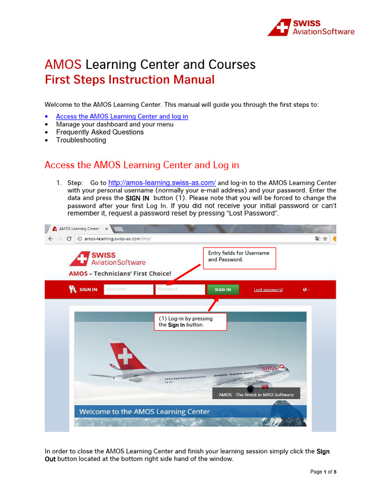 AMOS Learning Center User Guide | PDF | World Wide Web | Internet & Web