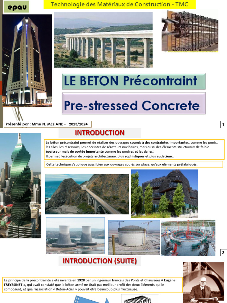 Béton Précontraint : Principes et Applications | PDF | Béton | Béton armé