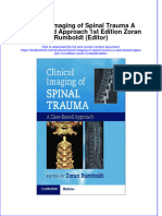 PDF Clinical Imaging of Spinal Trauma A Case Based Approach 1St Edition Zoran Rumboldt Editor Ebook Full Chapter