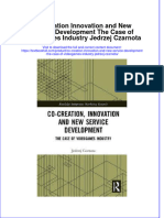 Download textbook Co Creation Innovation And New Service Development The Case Of Videogames Industry Jedrzej Czarnota ebook all chapter pdf 