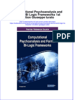 Textbook Computational Psychoanalysis and Formal Bi Logic Frameworks 1St Edition Giuseppe Iurato Ebook All Chapter PDF