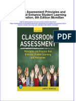 Full Chapter Classroom Assessment Principles and Practice That Enhance Student Learning and Motivation 8Th Edition Mcmillan PDF