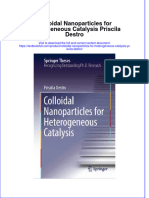 Textbook Colloidal Nanoparticles For Heterogeneous Catalysis Priscila Destro Ebook All Chapter PDF