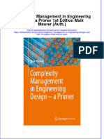Textbook Complexity Management in Engineering Design A Primer 1St Edition Maik Maurer Auth Ebook All Chapter PDF