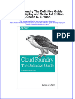 Download textbook Cloud Foundry The Definitive Guide Develop Deploy And Scale 1St Edition Duncan C E Winn ebook all chapter pdf 